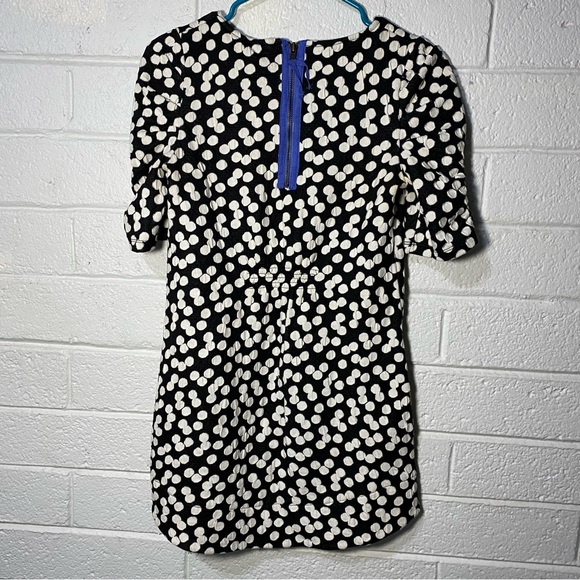 Gorgeous Deletta Anthropolgie Polka Dot Dress V Neck Blue Zipper XS - flaw - Picture 9 of 12